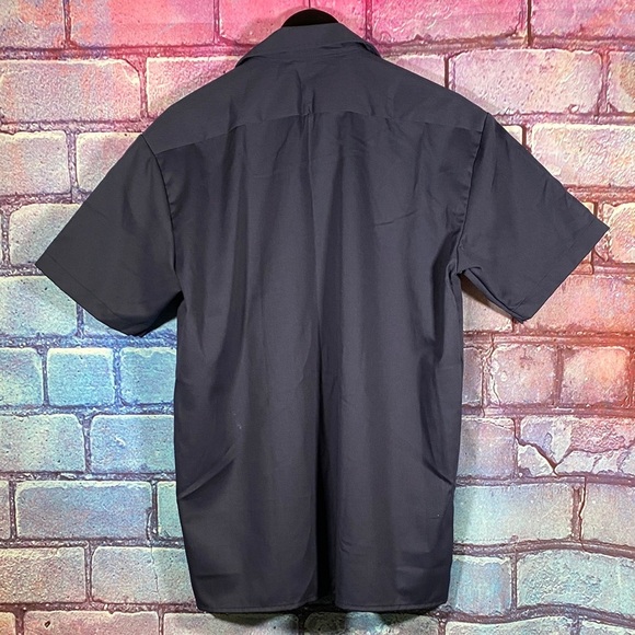 Dickies Medium Navy Blue Short Sleeve Work Shirt Button Up NWT - Picture 6 of 6